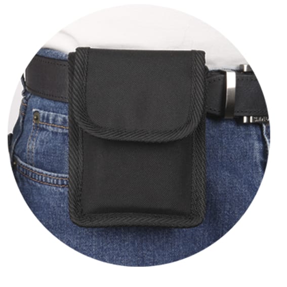 Black Nylon Vertical Cell Phone Holster