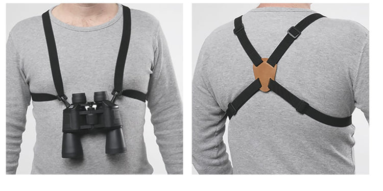 BINOCULAR HARNESS W/ LEATHERBACK