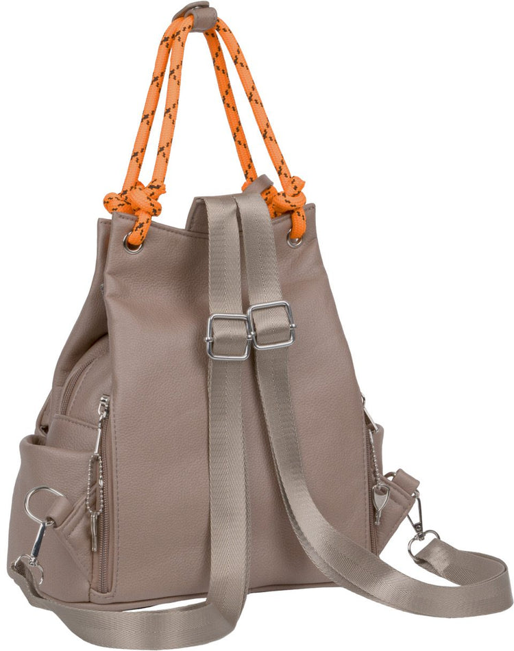 Medium Back Pack w/Holster- Kahki/Orange