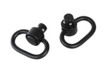 Deluxe QD Push Button Swivel Set 1.25" Black Steel