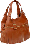 Shoulder Bag w/ Tassel & Holster - Cognac